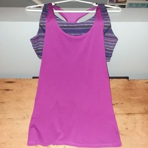 Purple Lululemon Wild (?) tank with built in bra